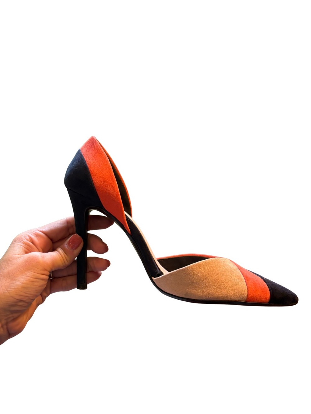 ZARA Woman Trafalgar Suede Colorblock D'Orsay Heels
Pointed Toe Pumps Size 8.5
